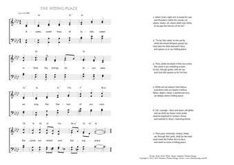 Hymn score of: Awake, sweet harp of Judah, wake! - The Hiding-place (Henry Kirke White/Johannes Thomas Rüegg)