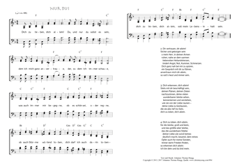 Hymn score of: Dich zu lieben, dich allein! - Nur du! (Johannes Thomas Rüegg)