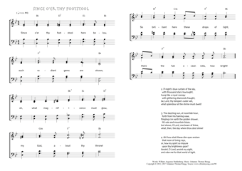Hymn score of: Since o'er thy footstool here below (William Augustus Muhlenberg/Johannes Thomas Rüegg)